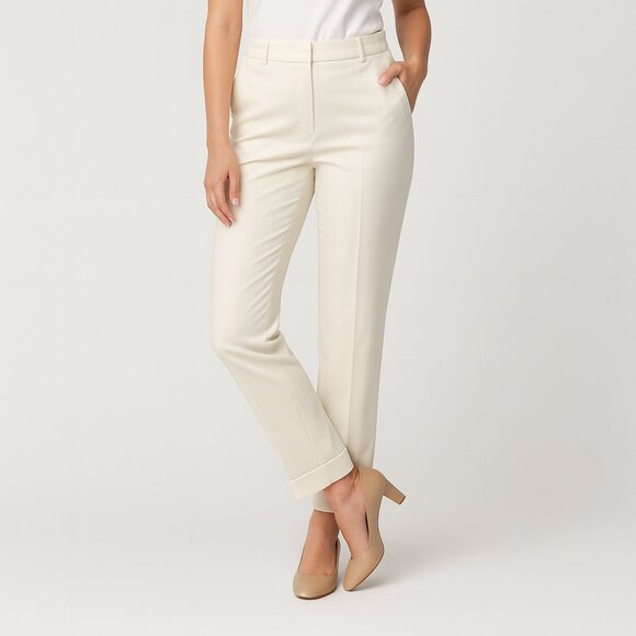 White‎ House Black Market Yellow Pinstripe Slacks Women’s Size 4 - Picture 1 of 16